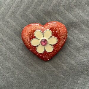 Costume jewelry pin heart